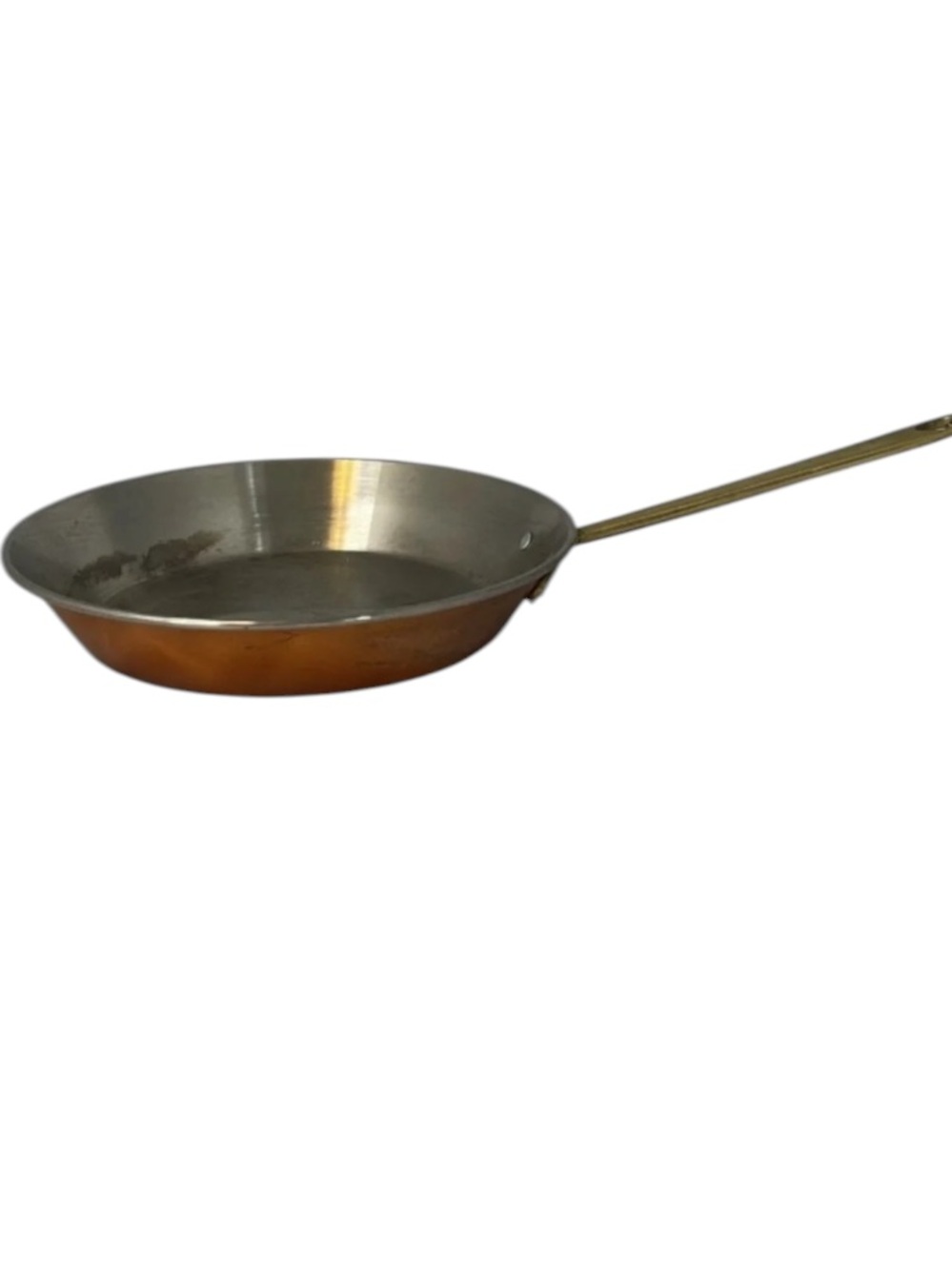 VINTAGE 90’s Copper Frying Pan Brass Handle Sauté
